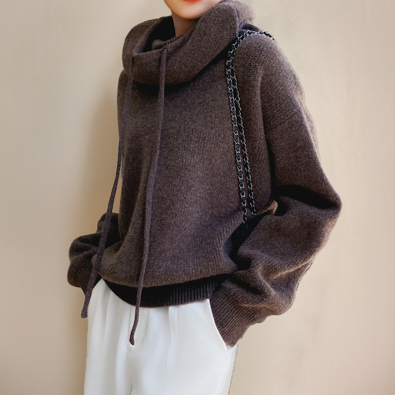 B&S | Oversized & Warm Women's Hoodie with Stand-Up Collar – Soft Fabric for Casual Comfort & Versatile Styling
