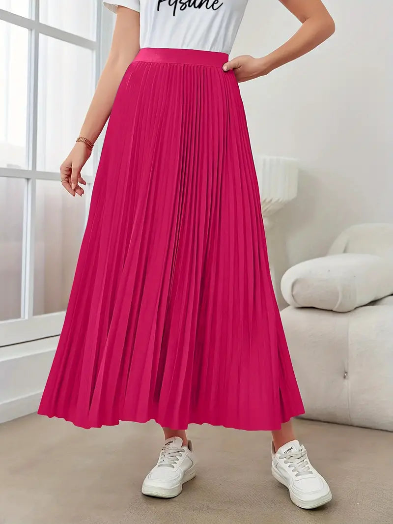 Pleat Luxe™ | Women's Long Pleated Skirt | Lightweight Fabric, High-Waisted Design & Flattering Silhouette