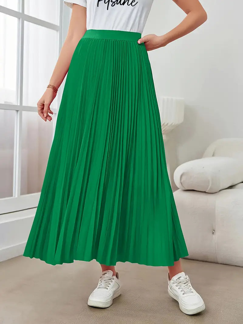 Pleat Luxe™ | Women's Long Pleated Skirt | Lightweight Fabric, High-Waisted Design & Flattering Silhouette