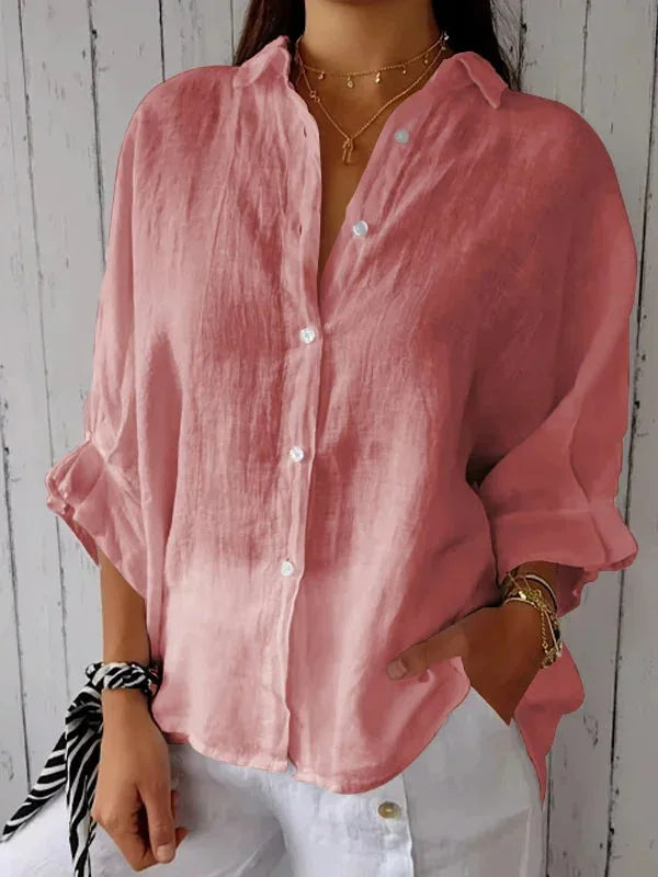 Linen Aura™ | Women's Linen Blouse | Lightweight, Breathable Fabric & Relaxed Fit