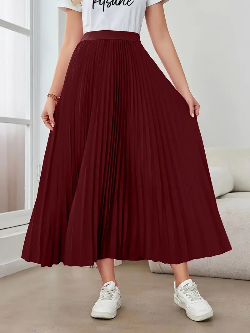 Pleat Luxe™ | Women's Long Pleated Skirt | Lightweight Fabric, High-Waisted Design & Flattering Silhouette
