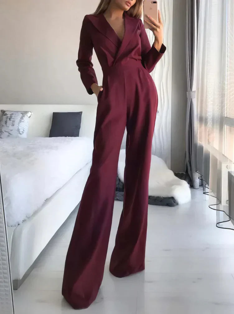 ChicAura™ | Women's Refined Jumpsuit | Lightweight Fabric, Tailored Fit & Stylish Design