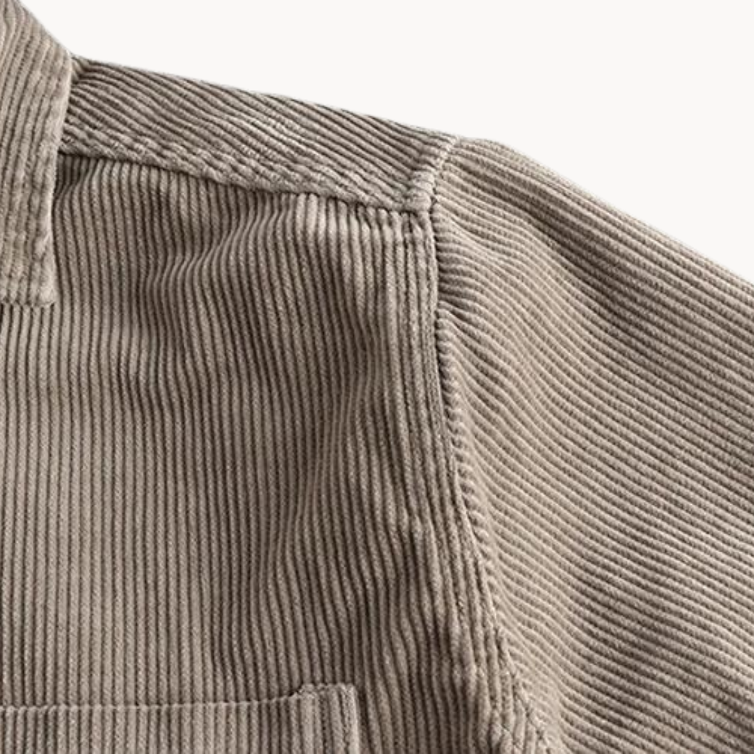 Bravaro | Mens Corduroy Shirt Overshirt Jacket Casual Cord Shacket for Autumn Layering