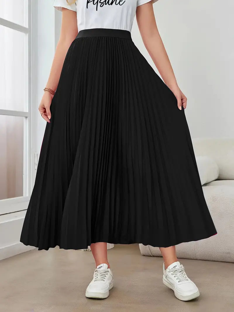 Pleat Luxe™ | Women's Long Pleated Skirt | Lightweight Fabric, High-Waisted Design & Flattering Silhouette