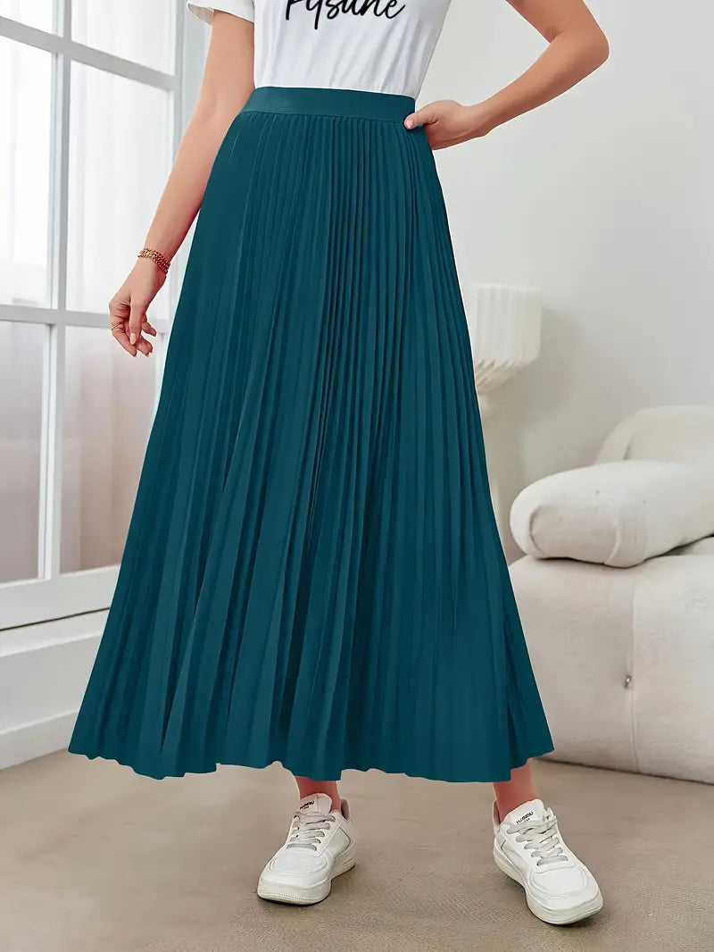 Pleat Luxe™ | Women's Long Pleated Skirt | Lightweight Fabric, High-Waisted Design & Flattering Silhouette