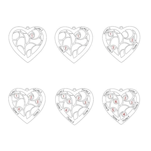 Heart Family Tree Necklace with Birthstones | Mother's Day Jewellery