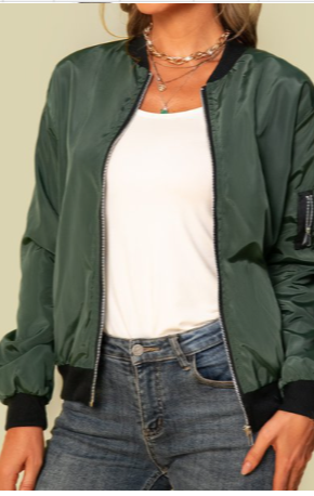 Bomber Belle™ | Women's Classic Bomber Jacket | Lightweight Fabric, Zip Closure & Stylish Fit