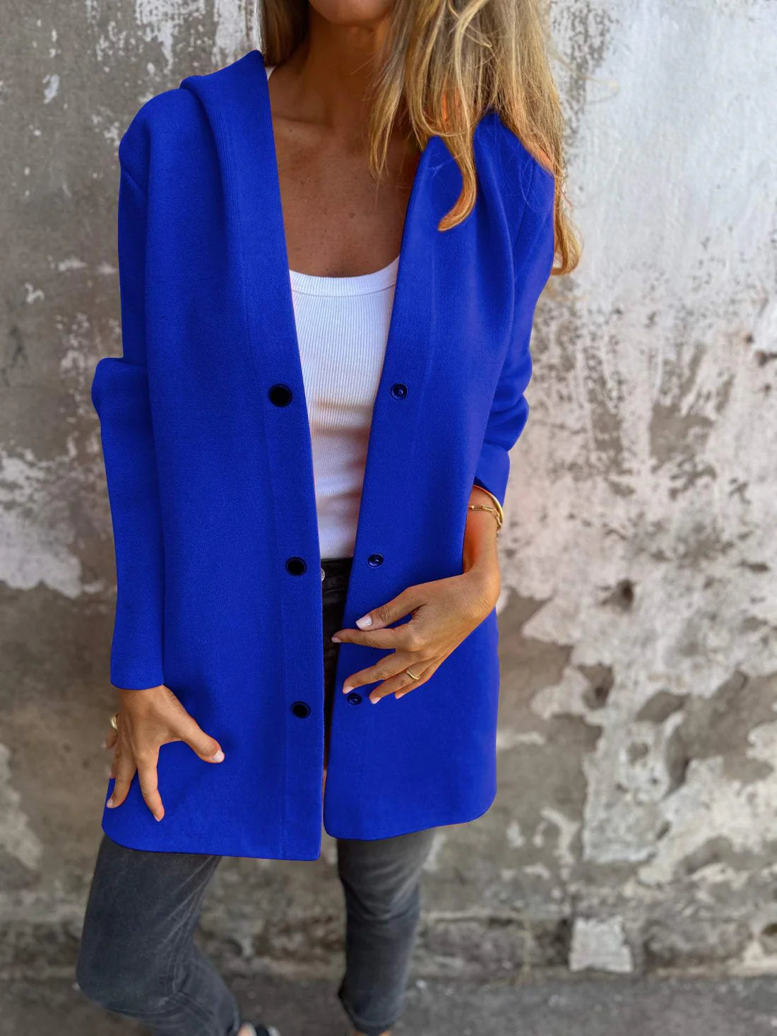 Hooded Luxe™ | Casual Single-Breasted Jacket | Lightweight Fabric, Stylish Hood & Comfortable Fit