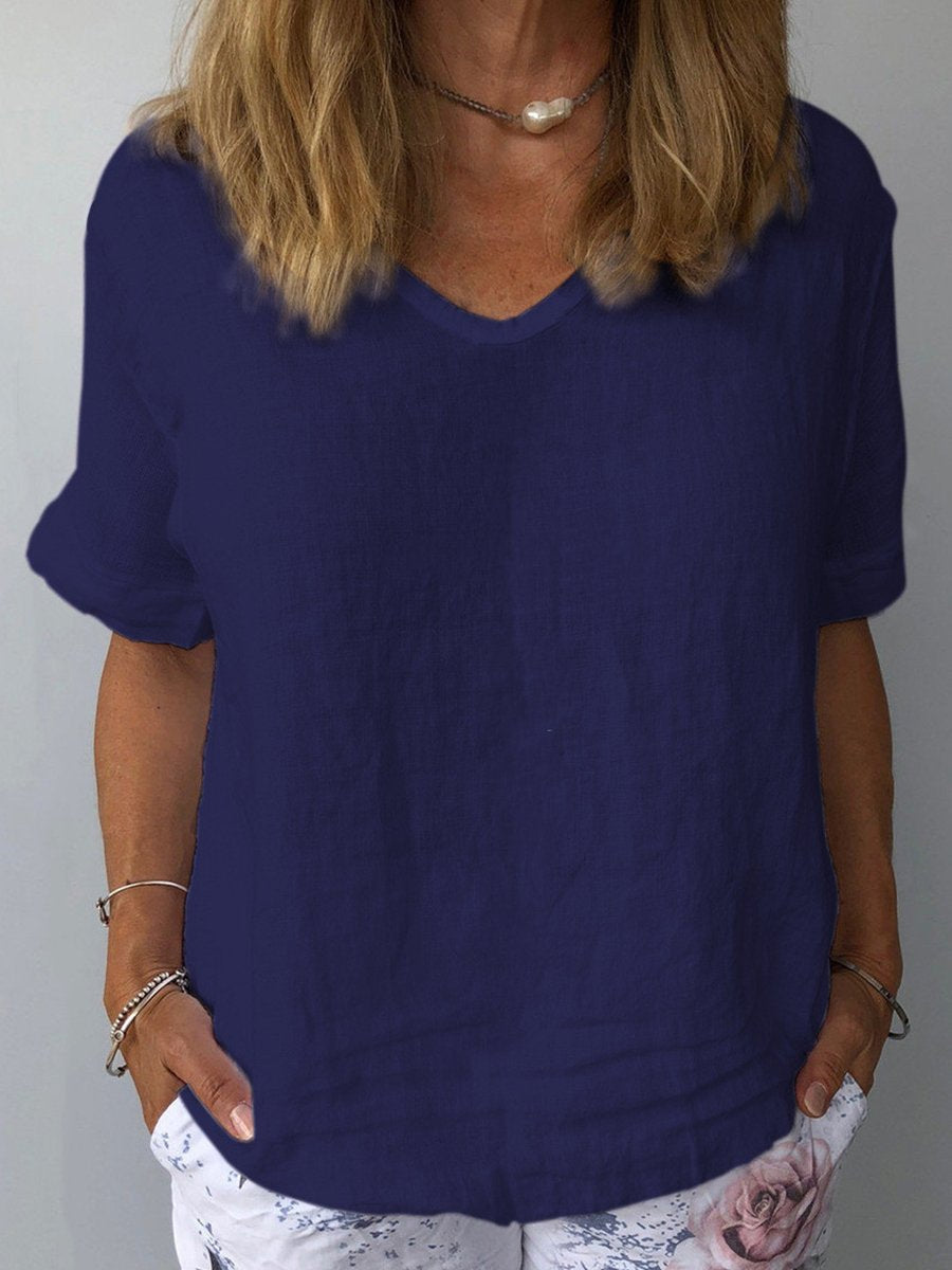 Linen Aura™ | Women's Cotton Linen Casual Top | Breathable Fabric, Relaxed Fit & Stylish Design