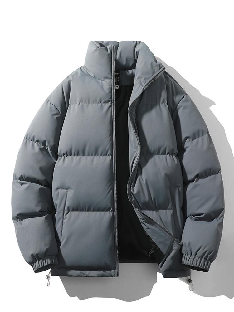 Quilted Haven™ | Men's Warm Stand Collar Zipper Jacket | Insulated, Lightweight, Stylish Design for Cold Weather