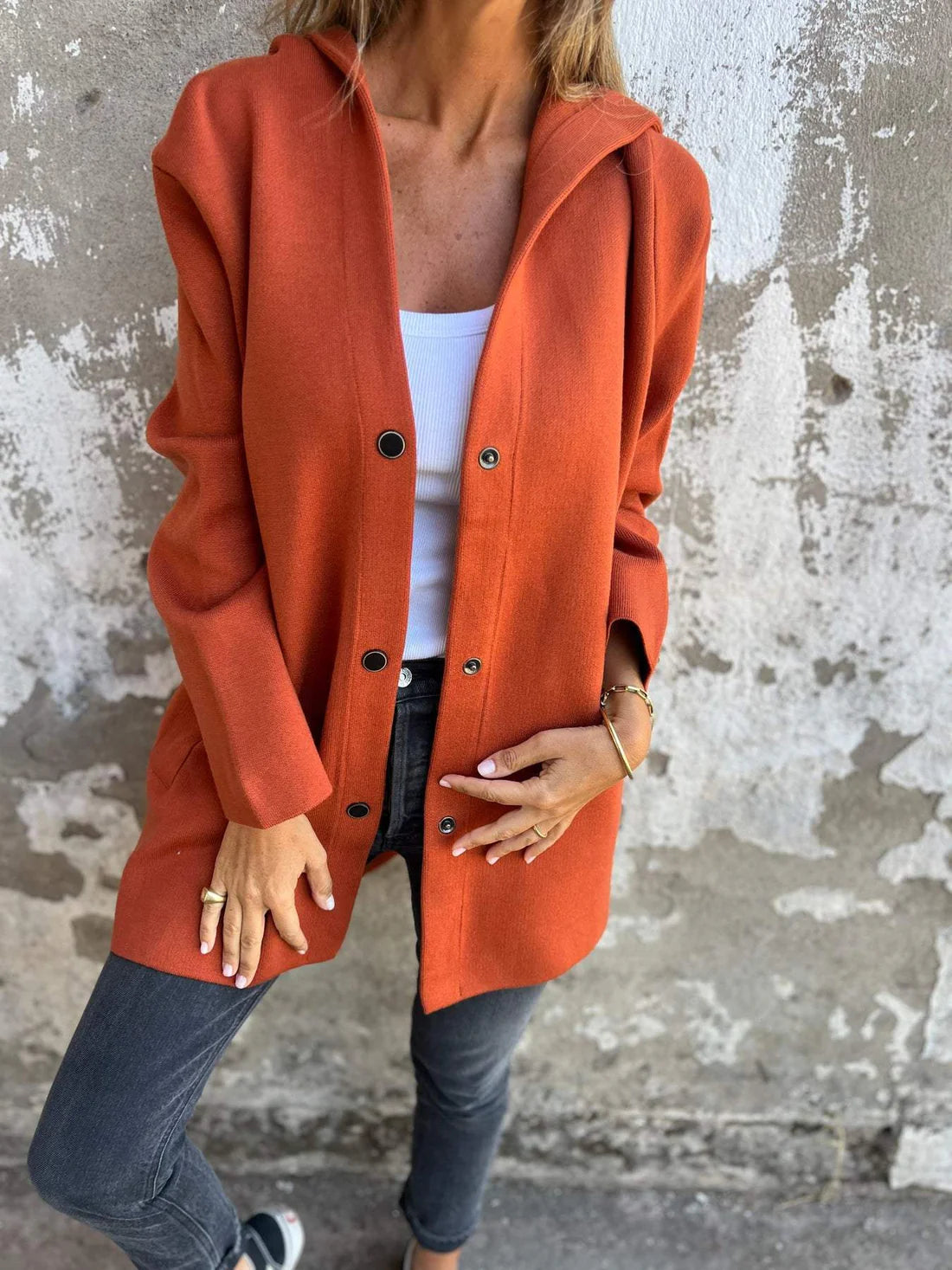 Hooded Luxe™ | Casual Single-Breasted Jacket | Lightweight Fabric, Stylish Hood & Comfortable Fit