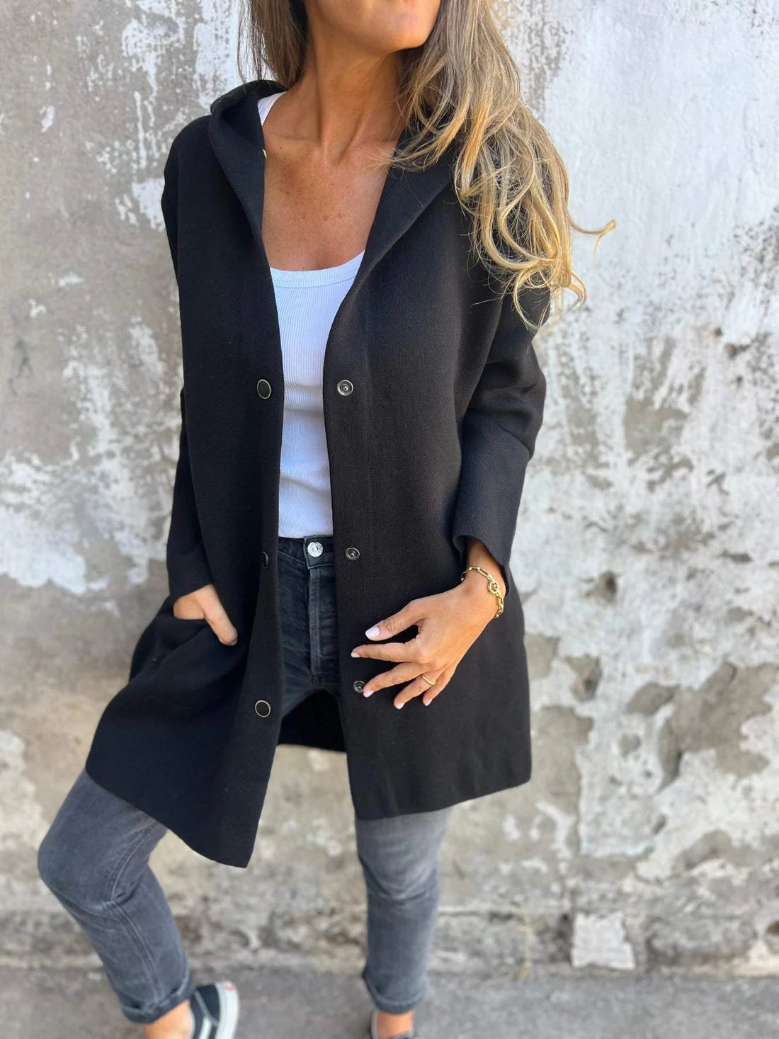 Hooded Luxe™ | Casual Single-Breasted Jacket | Lightweight Fabric, Stylish Hood & Comfortable Fit