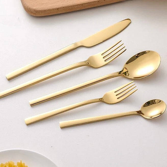 Gold Cutlery Set – Elegant and Modern Utensil Set | Stylish and Durable Cutlery for Home and Special Events