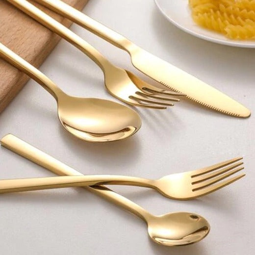 Gold Cutlery Set – Elegant and Modern Utensil Set | Stylish and Durable Cutlery for Home and Special Events