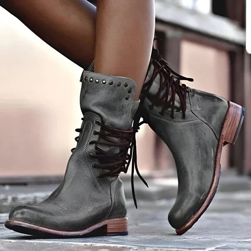 Luxe Aura™ | Men's Leather Lace-Up Boots | Genuine Leather, Durable Construction & Comfortable Fit