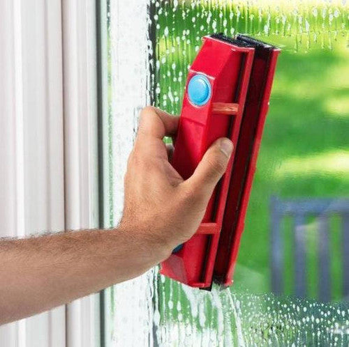 Magnetic Window Cleaner Tool with Dual-Sided Design for Streak-Free Cleaning of High Windows and Hard-to-Reach Areas