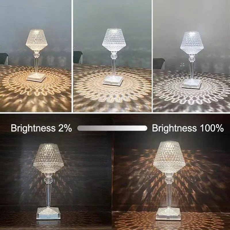 Rechargeable Minimalist Modern Table Lamp with Adjustable Brightness for Home Office & Nightstand Use