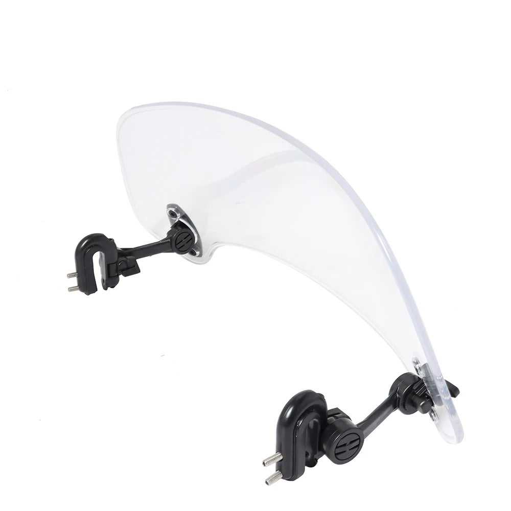 Motorcycle Windshield Extension Adjustable Height for Enhanced Wind Protection and Comfort on Touring Bikes