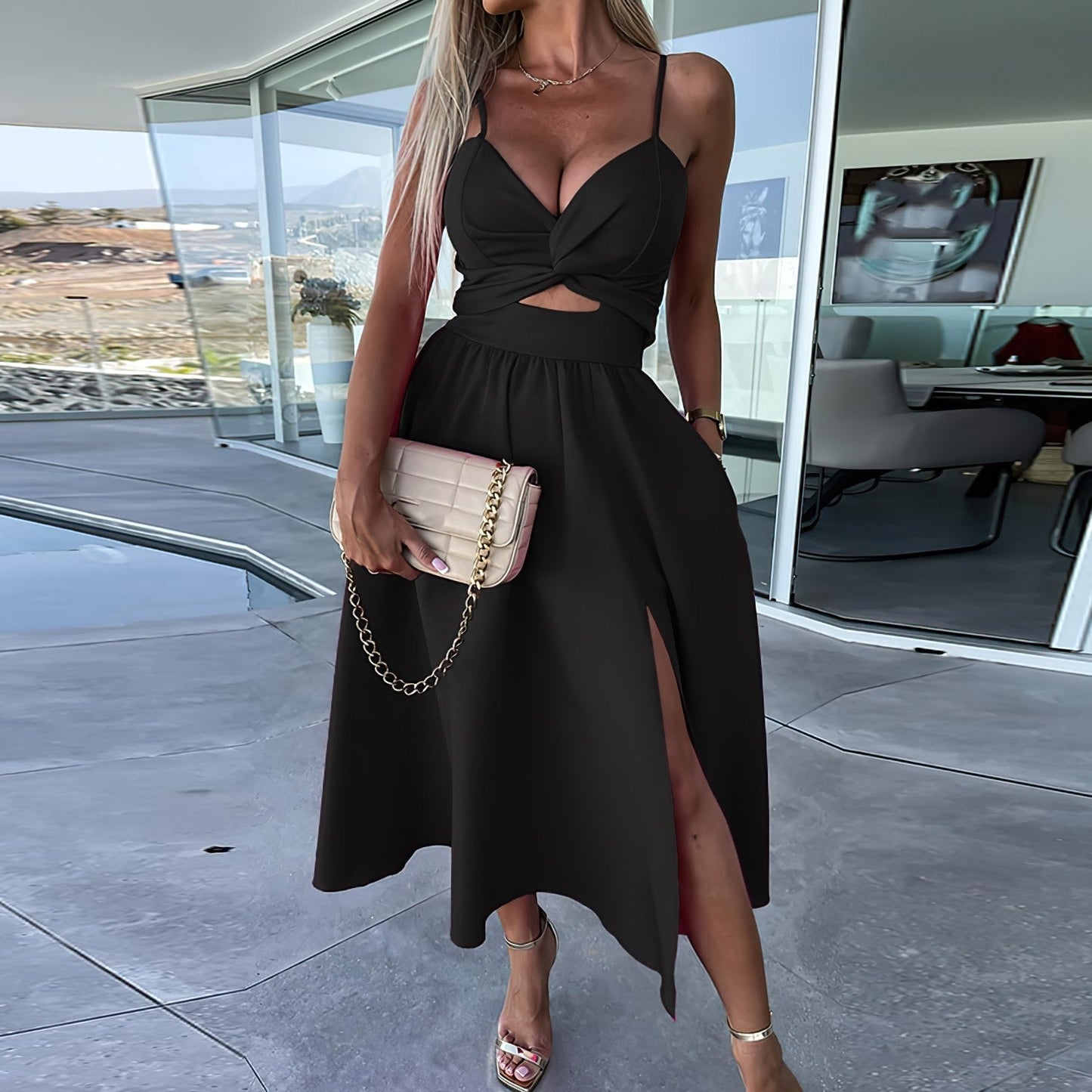Luxe Belle™ | Women's Midi Dress | Luxurious Fabric, Flattering Fit & Ideal for Formal Events