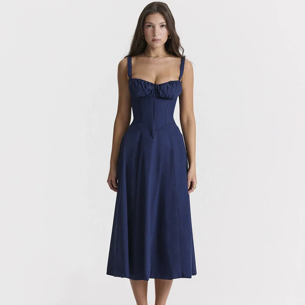 Bustier Belle™ | Corset Midi Dress | Summer Style, Side Slit Design & Comfortable Fit