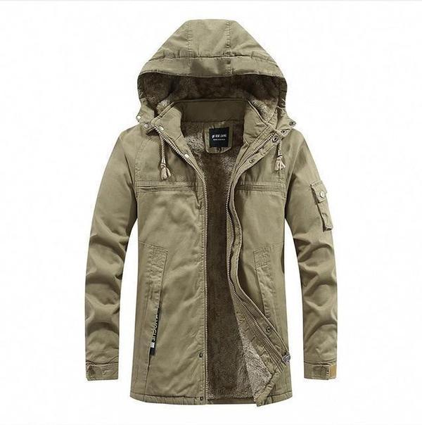 Hooded Valor™ | Men's Mid-Length Coat | Water-Resistant Fabric, Adjustable Hood & Warm Insulation