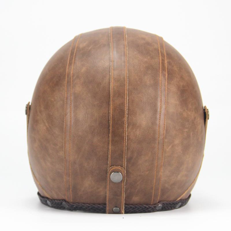 Retro Vintage Open Face Motorcycle Helmet with Goggle Mask - Unisex, Lightweight, Classic Design, Ideal for Bikers and Riders