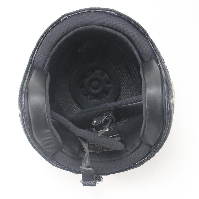 Retro Vintage Open Face Motorcycle Helmet with Goggle Mask - Unisex, Lightweight, Classic Design, Ideal for Bikers and Riders