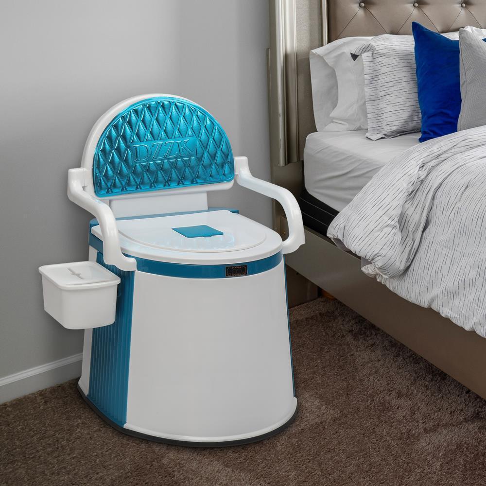 Portable Toilet for Adults & Elderly – Folding Commode for Indoor & Outdoor Use with Easy Clean Design
