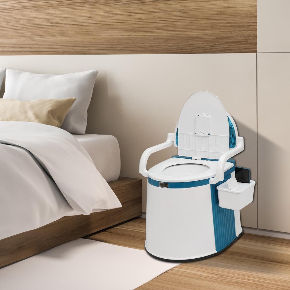 Portable Toilet for Adults & Elderly – Folding Commode for Indoor & Outdoor Use with Easy Clean Design