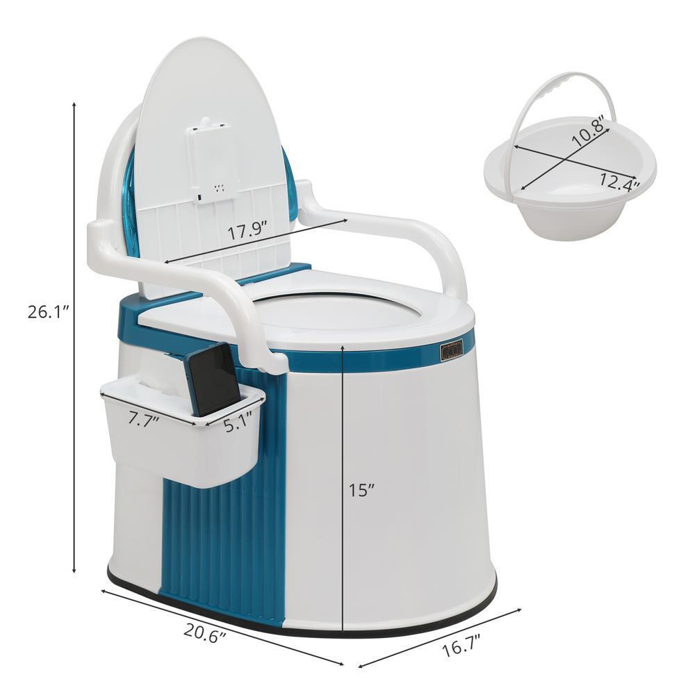 Portable Toilet for Adults & Elderly – Folding Commode for Indoor & Outdoor Use with Easy Clean Design
