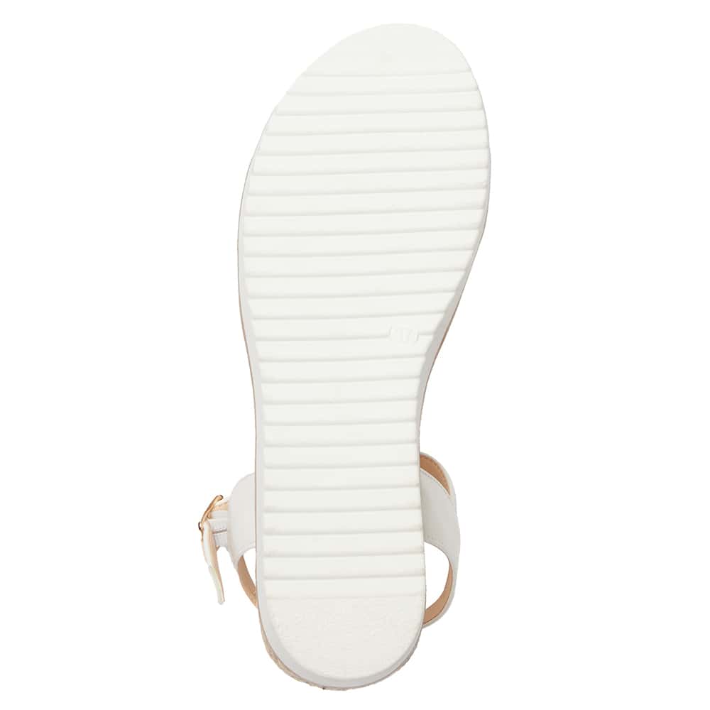 Verona Luxe™ | Women's White Smooth Wedge Sandals | Stylish Design, Comfortable Fit, and Durable Material
