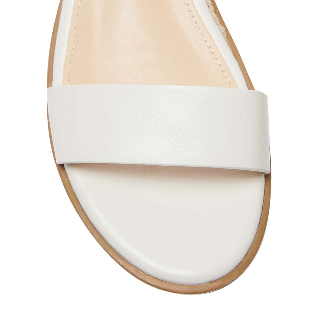 Verona Luxe™ | Women's White Smooth Wedge Sandals | Stylish Design, Comfortable Fit, and Durable Material