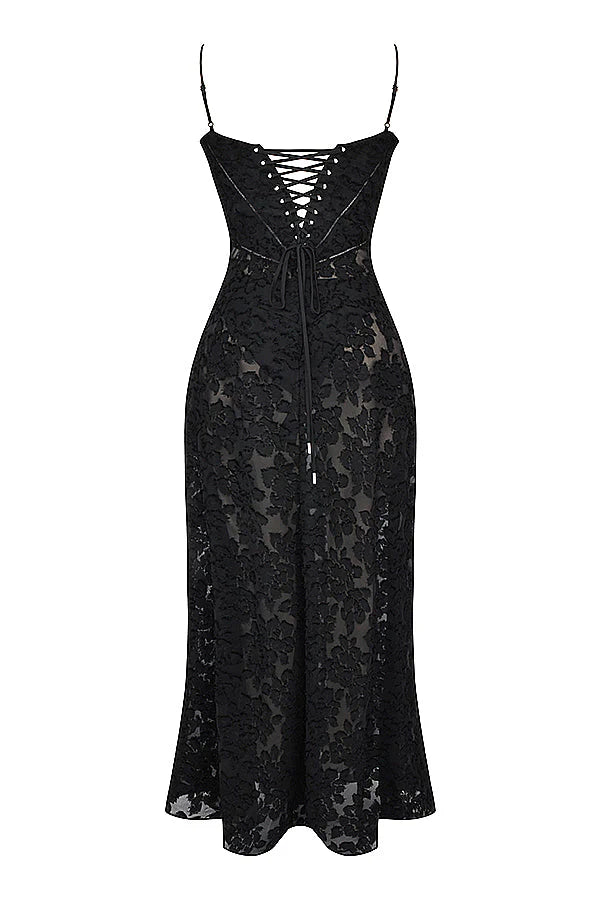 Floral Lace Dream™ | Women's Maxi Dress | Elegant Floral Lace Overlay, Lightweight Fabric & Comfortable Fit