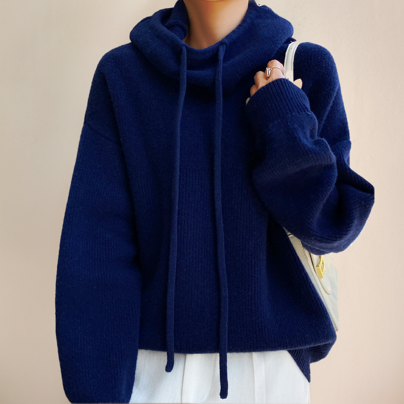 B&S | Oversized & Warm Women's Hoodie with Stand-Up Collar – Soft Fabric for Casual Comfort & Versatile Styling