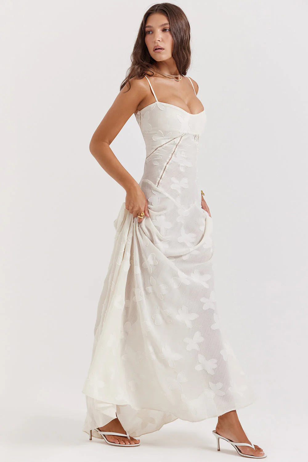 Floral Lace Dream™ | Women's Maxi Dress | Elegant Floral Lace Overlay, Lightweight Fabric & Comfortable Fit