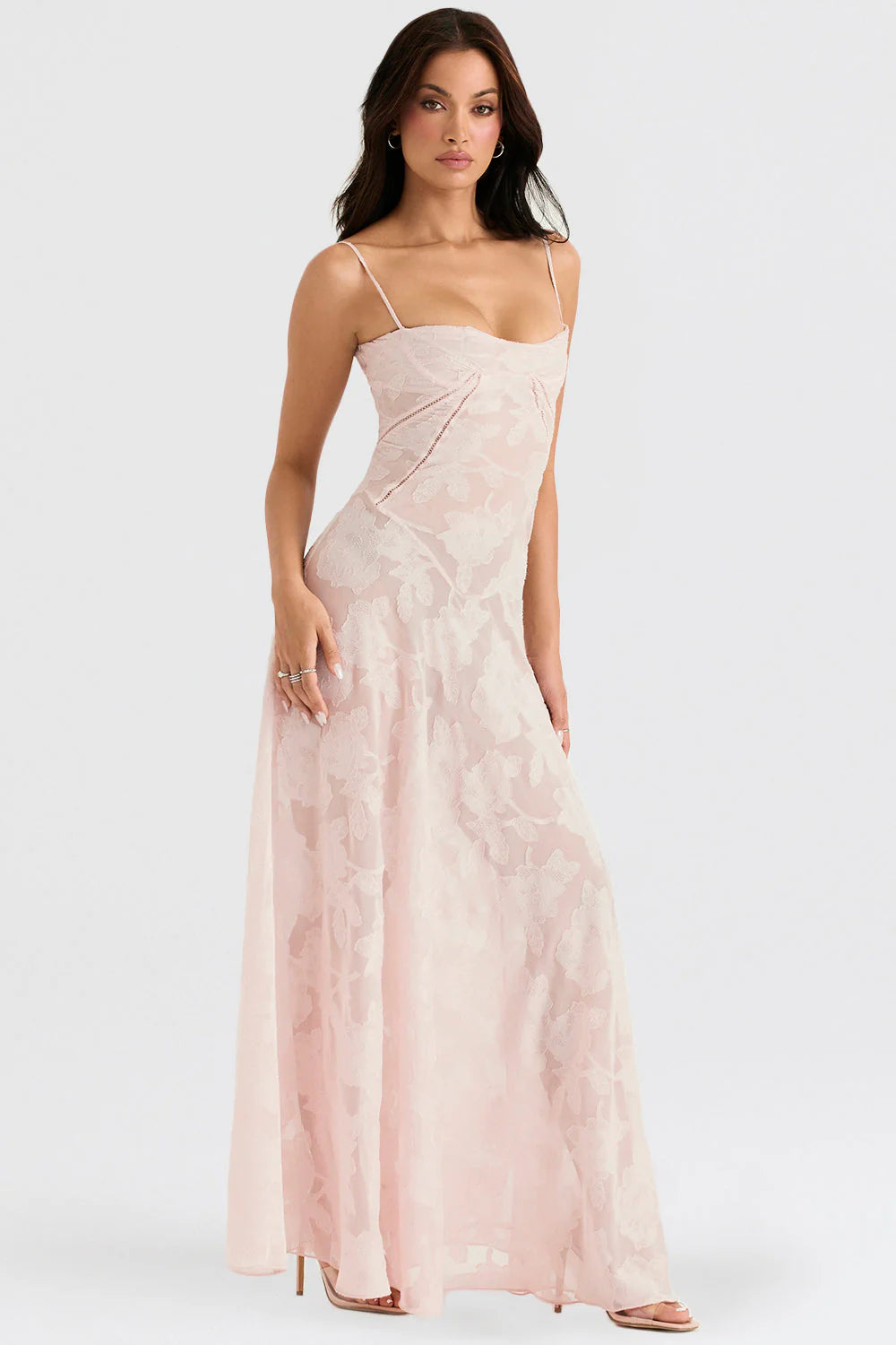 Floral Lace Dream™ | Women's Maxi Dress | Elegant Floral Lace Overlay, Lightweight Fabric & Comfortable Fit