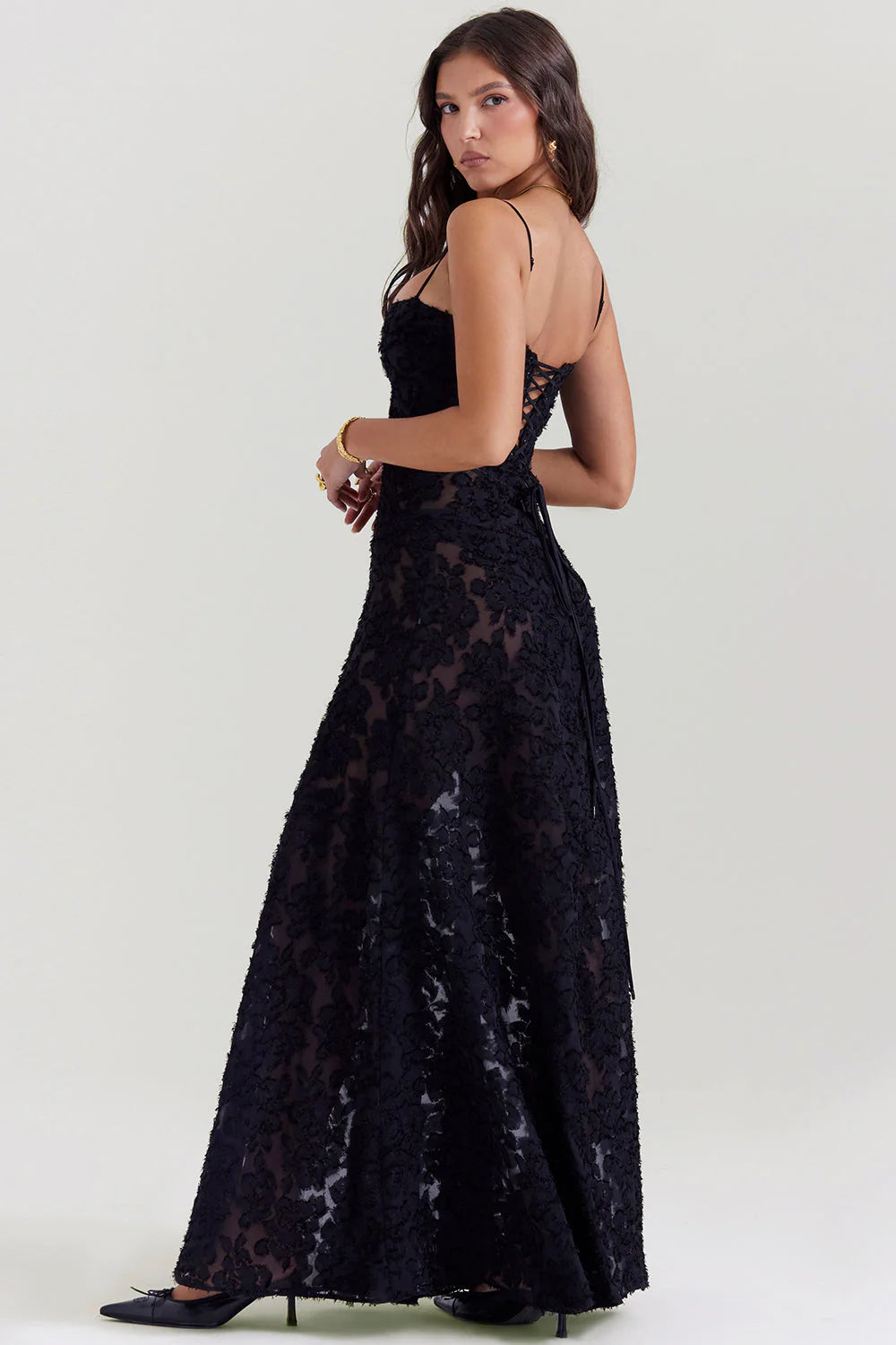 Floral Lace Dream™ | Women's Maxi Dress | Elegant Floral Lace Overlay, Lightweight Fabric & Comfortable Fit
