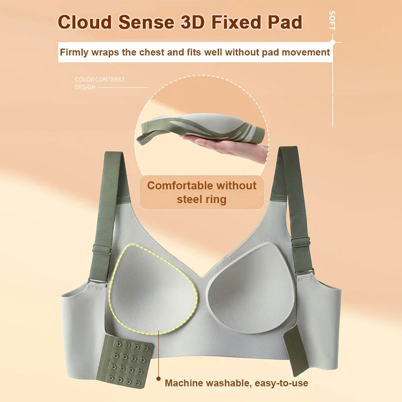 Lifting Anti-Sagging Wireless Push-Up Bra | Comfortable Fit, Adjustable Straps, Seamless Design