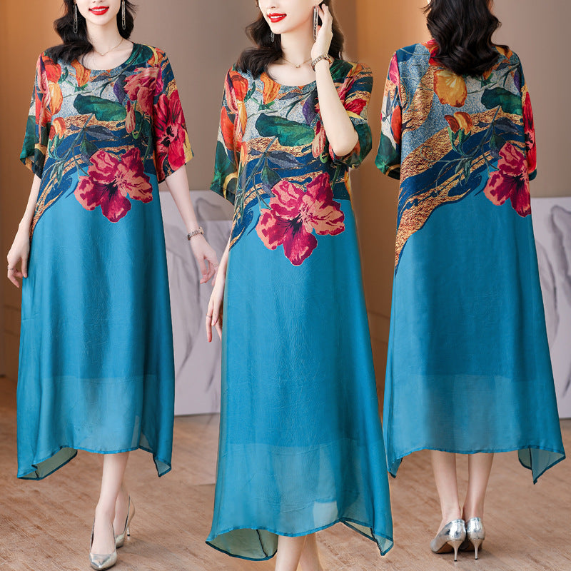 Women's Plus Size Floral Print Dress | Flowy Design, Lightweight Fabric, 2025 New Arrival