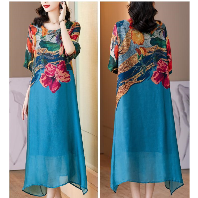Women's Plus Size Floral Print Dress | Flowy Design, Lightweight Fabric, 2025 New Arrival