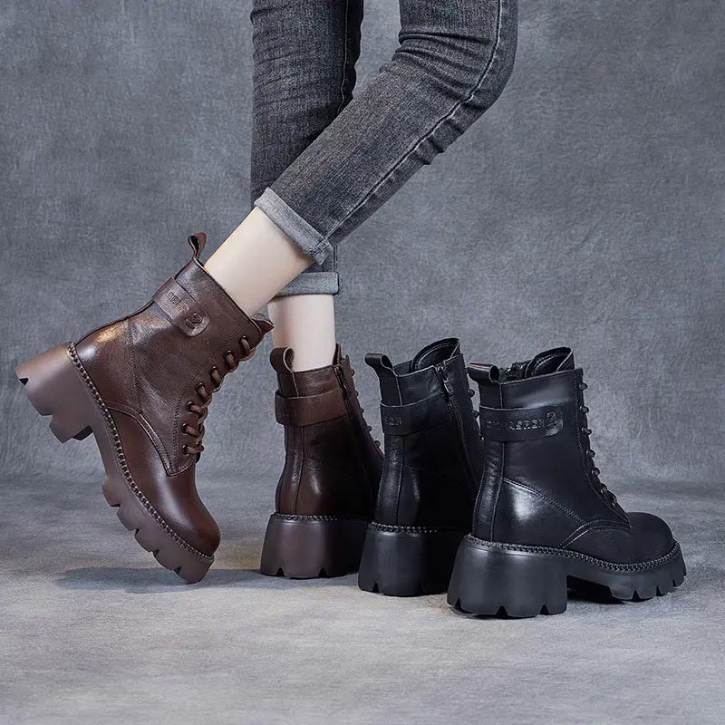 Norma™ | Men's Orthopedic Leather Boots | Genuine Leather, Supportive Design & Cushioned Insole