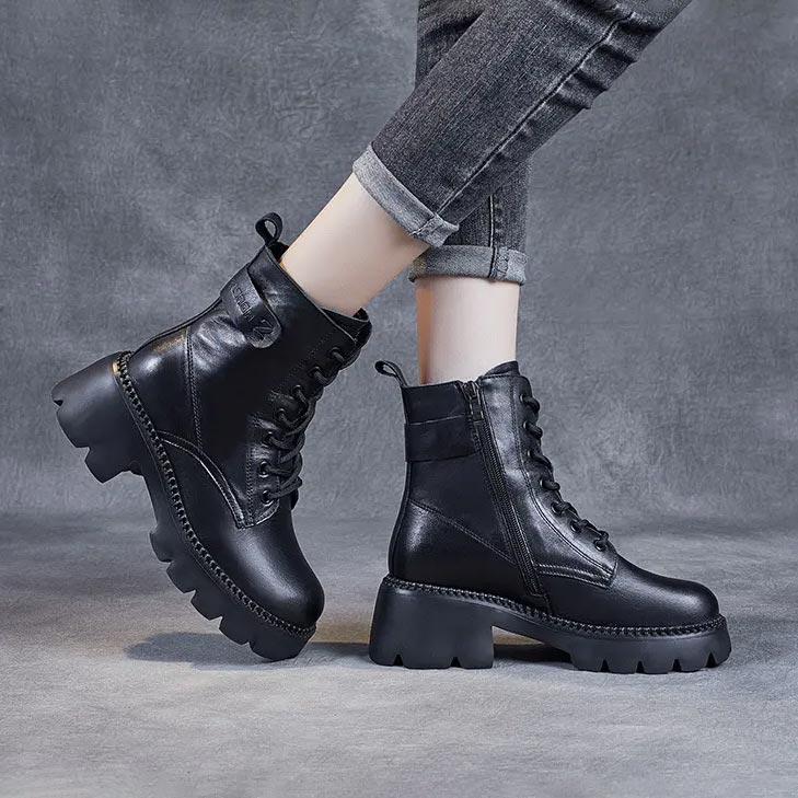 Norma™ | Men's Orthopedic Leather Boots | Genuine Leather, Supportive Design & Cushioned Insole