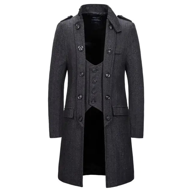 Trench Valor™ | Men's Military Trench Coat | Water-Resistant Fabric, Double-Breasted Design & Adjustable Belt
