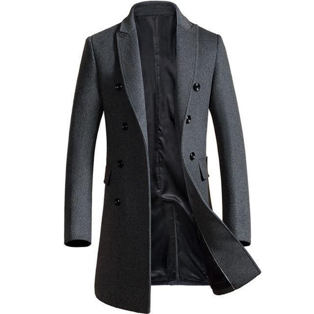 Coat Royale™ | Men's Double Breasted Formal Coat | Wool Blend, Tailored Fit & Classic Design