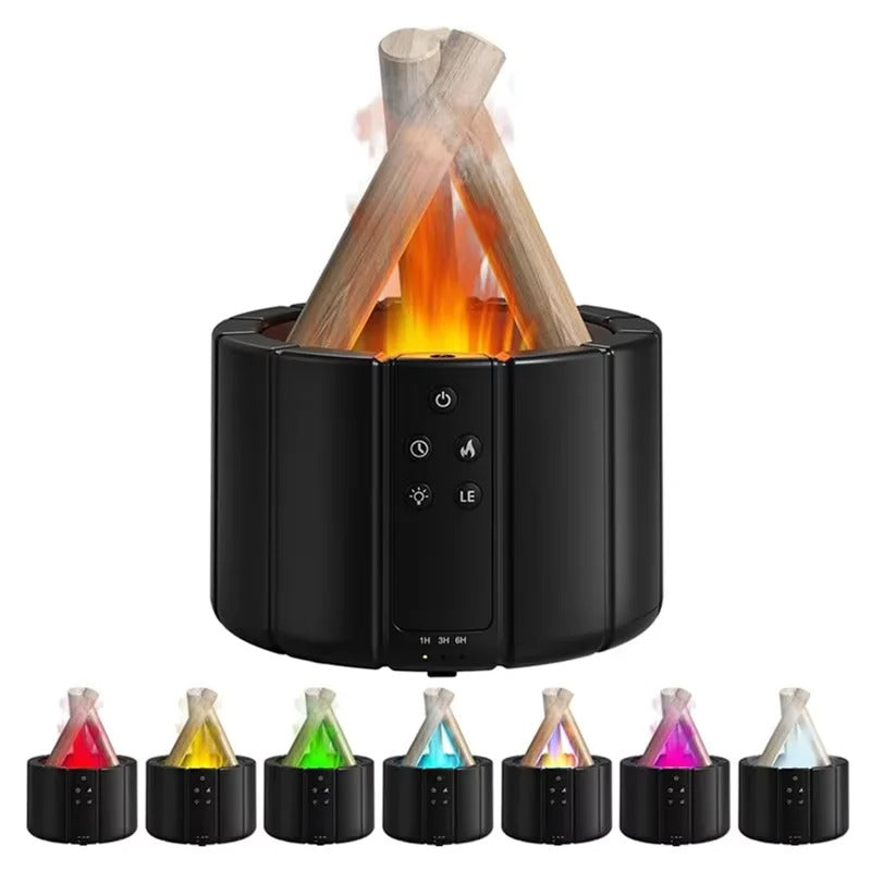7 Color Cozy Campfire Design Humidifier for Home & Office – Decorative Healthfire Aroma Diffuser with LED Light