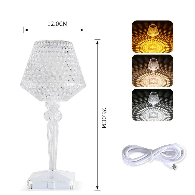 Rechargeable Minimalist Modern Table Lamp with Adjustable Brightness for Home Office & Nightstand Use