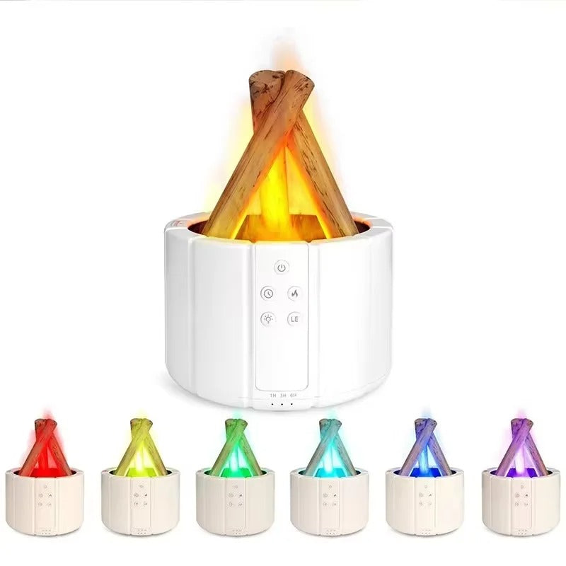 7 Color Cozy Campfire Design Humidifier for Home & Office – Decorative Healthfire Aroma Diffuser with LED Light