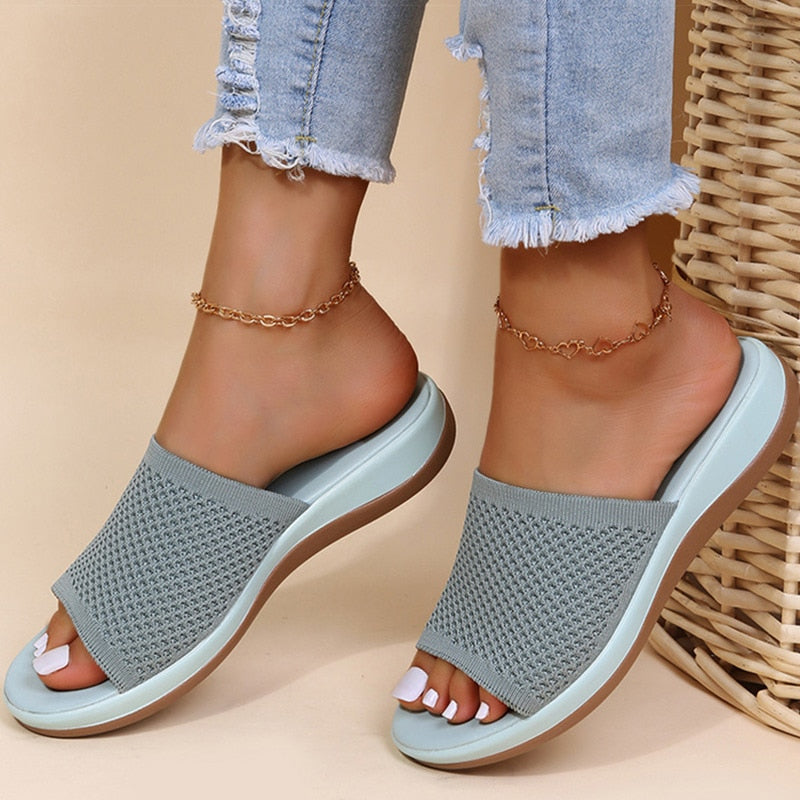 Chesca Bliss™ | Orthopedic Slippers | Comfortable Support, Breathable Fabric, Non-Slip Sole