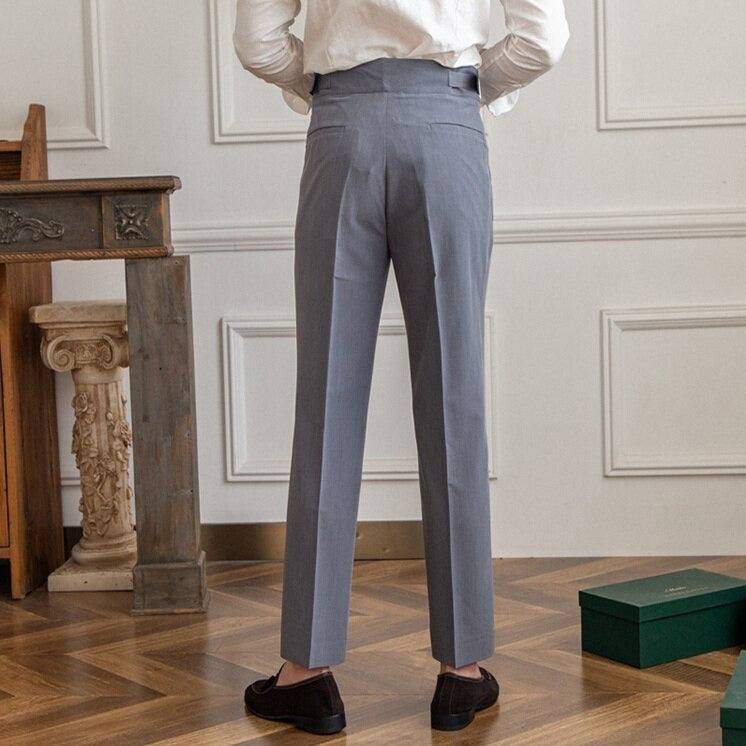 TailorFlex™ | Men's High-Waisted Trousers | Tailored Fit, Pleated Front & Adjustable Side Buckle