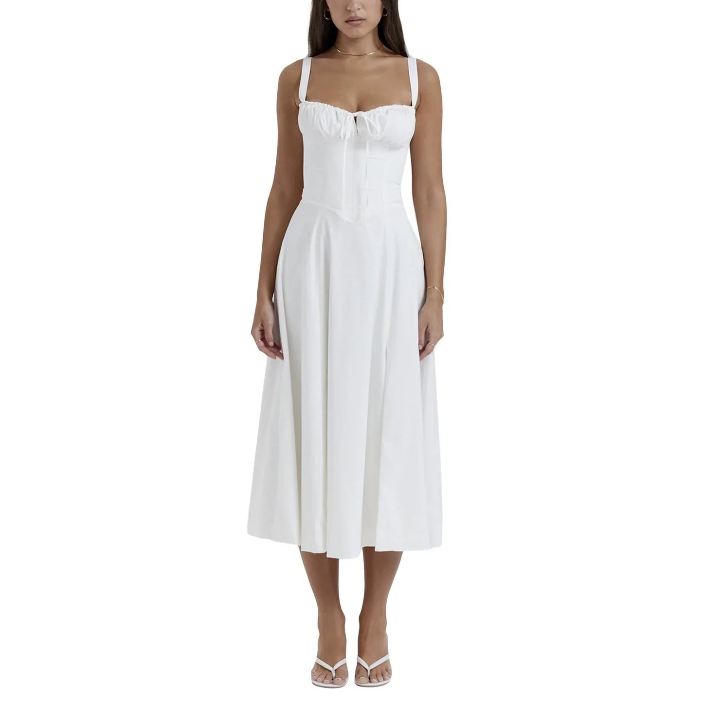 Bustier Belle™ | Corset Midi Dress | Summer Style, Side Slit Design & Comfortable Fit